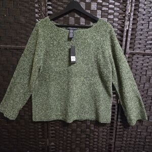 Josephine Chaus Forest Green Knit Sweater
